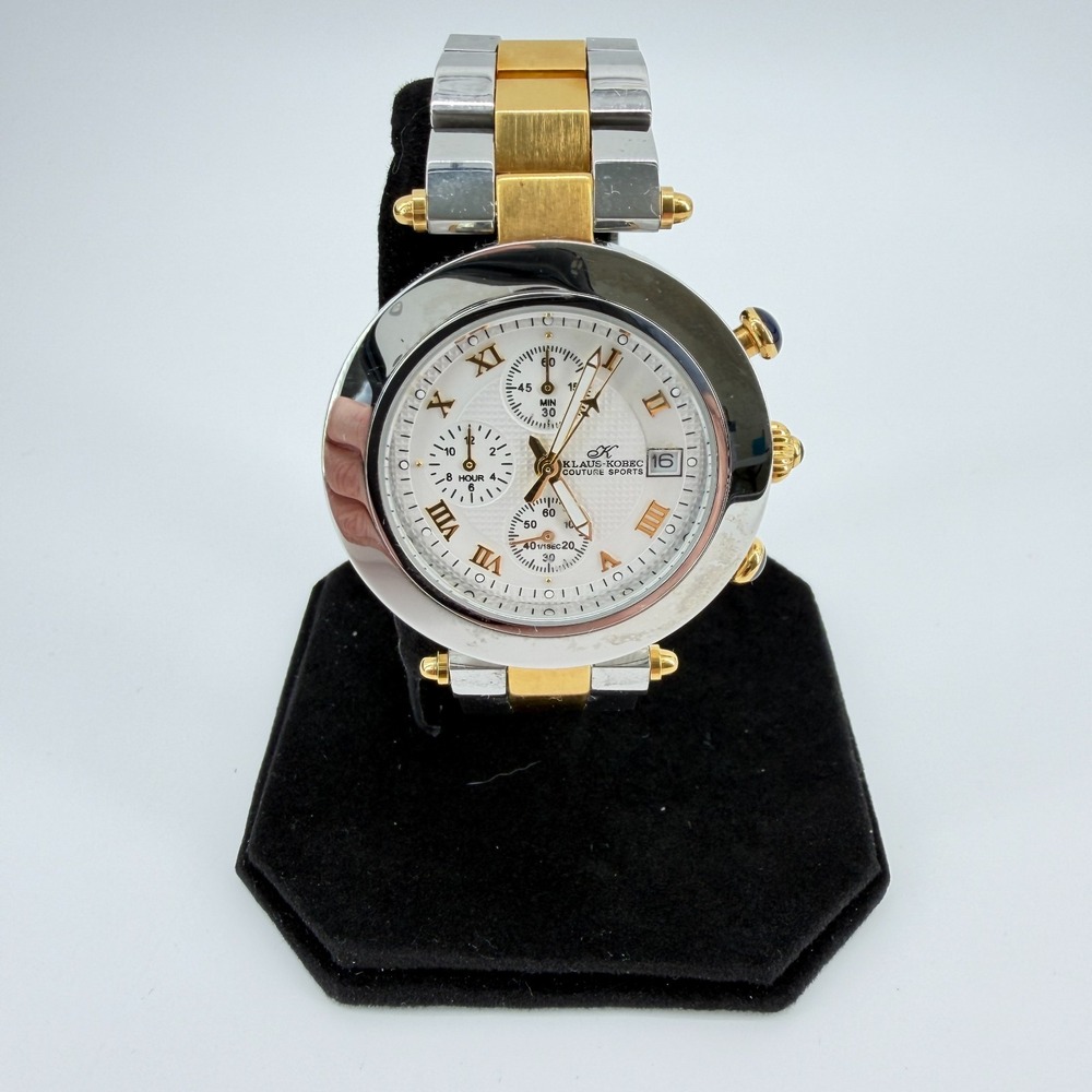 Klaus Kobec Men's Two-Tone Stainless Steel Chronograph Quartz Dress Watch